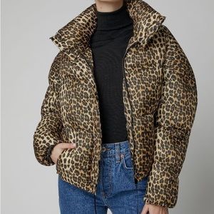 Apparis Paula Leopard Puffer - Size Medium